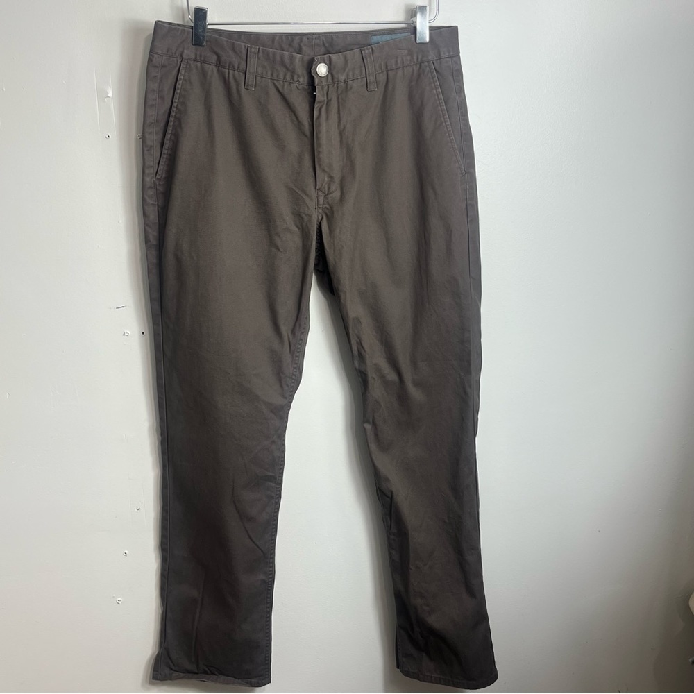 Mens Bonobos brown flat front chino pant size 33x30 1676